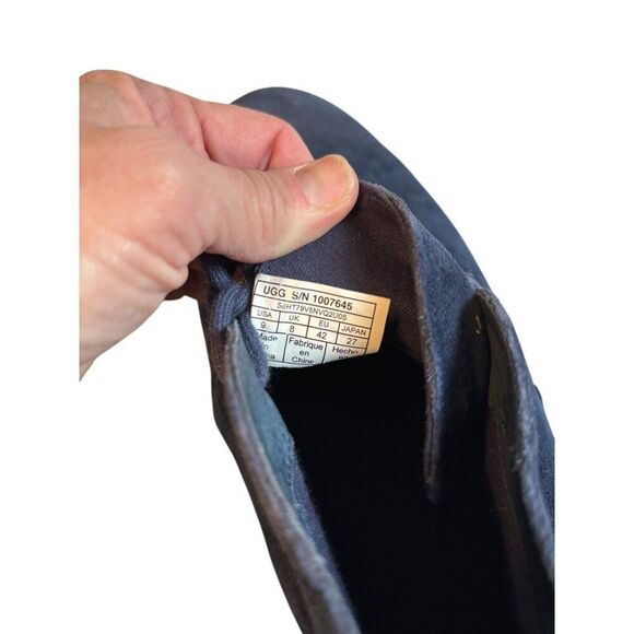 Ugg Mens Size 9 Suede Ankle Chukka Boots Navy Blue Casual Shoes - Picture 5 of 10